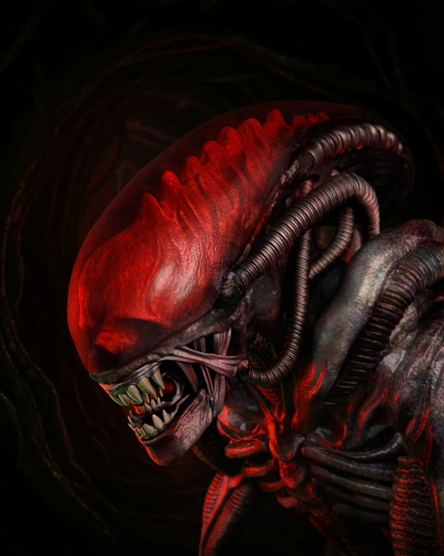 Alien Queen – resin collector statue view 2