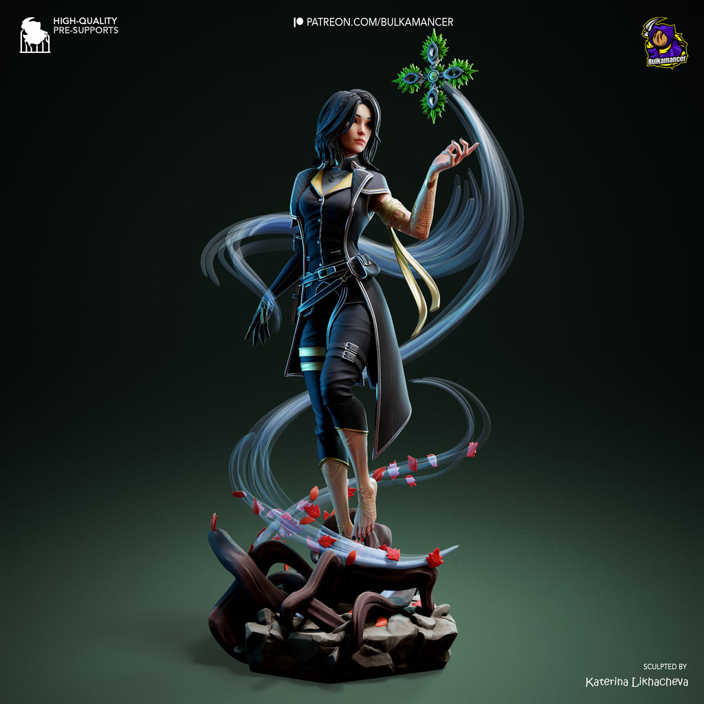 Elemental Mage | Hand-Painted 14K 3D Resin Figures | Garage Kit
