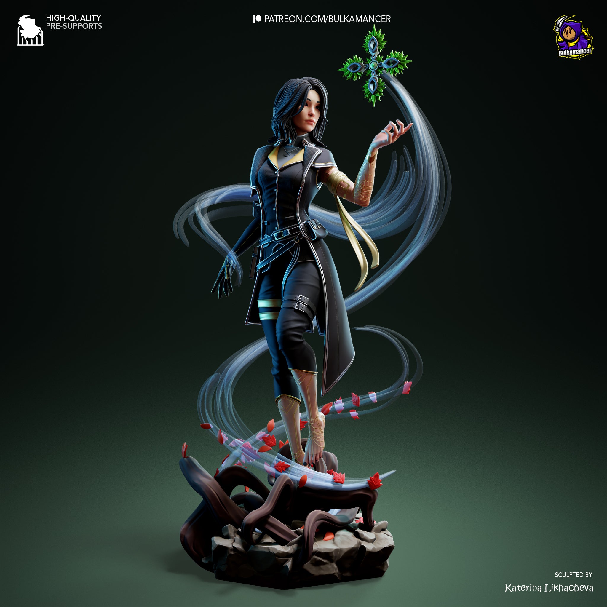 Elemental Mage | Hand-Painted 14K 3D Resin Figures | Garage Kit