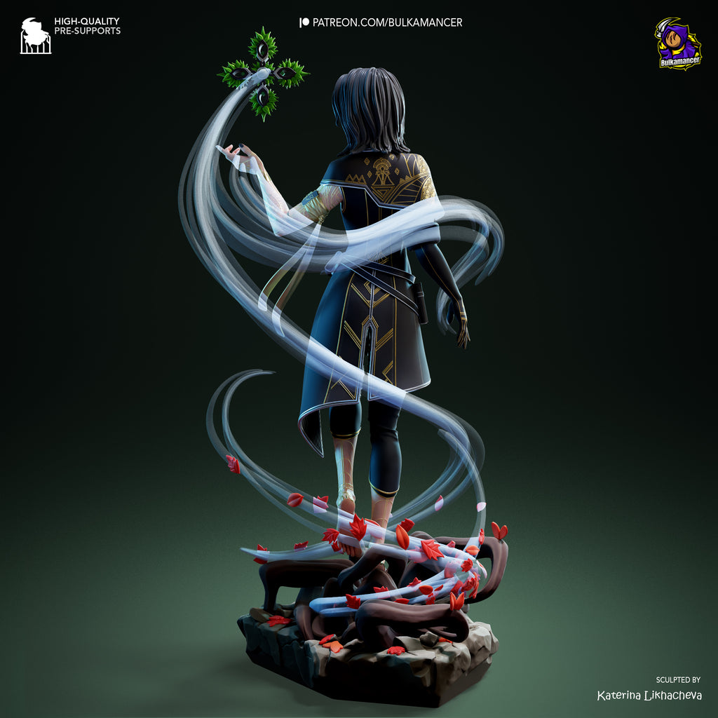 Elemental Mage | Hand-Painted 14K 3D Resin Figures | Garage Kit