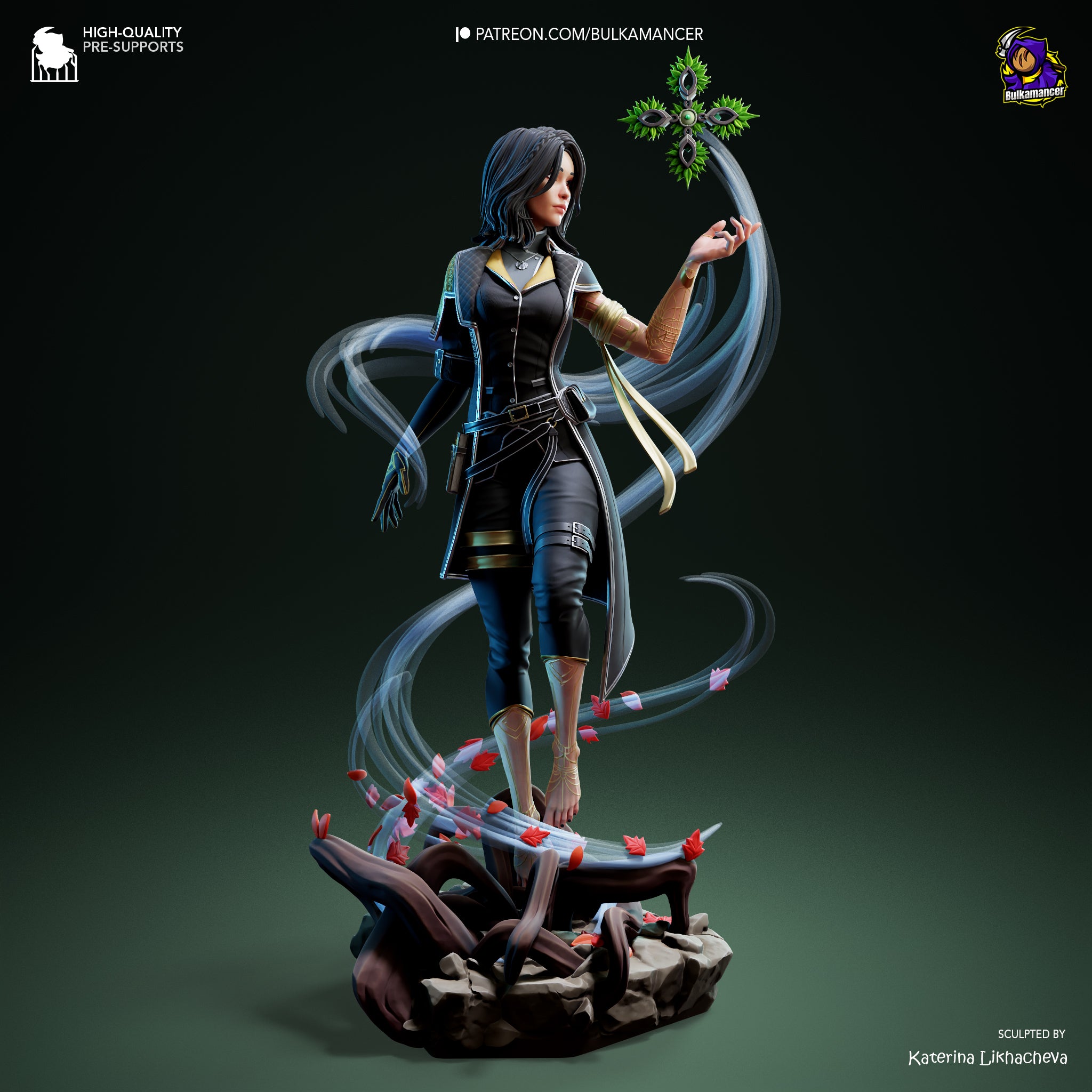 Elemental Mage | Hand-Painted 14K 3D Resin Figures | Garage Kit