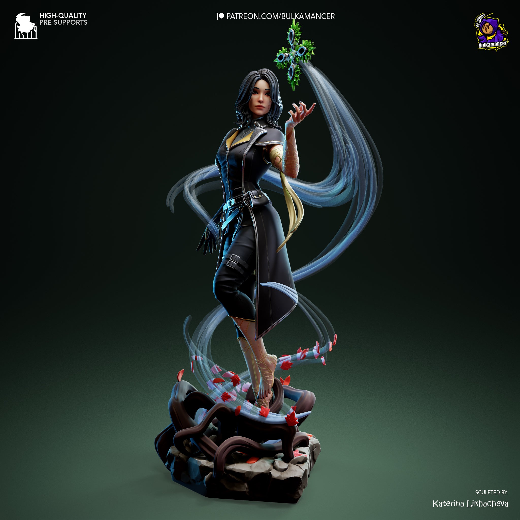 Elemental Mage | Hand-Painted 14K 3D Resin Figures | Garage Kit