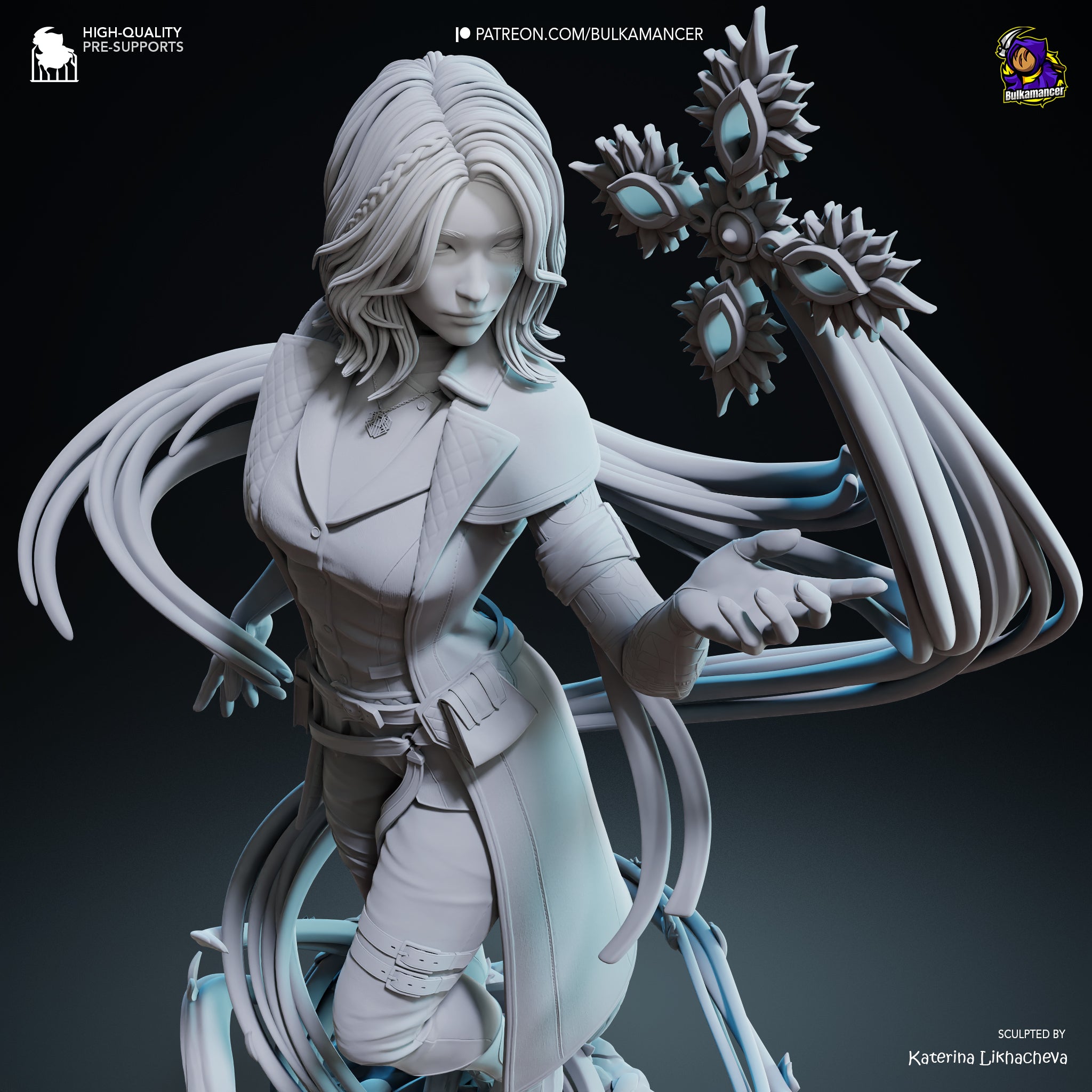 Elemental Mage | Hand-Painted 14K 3D Resin Figures | Garage Kit