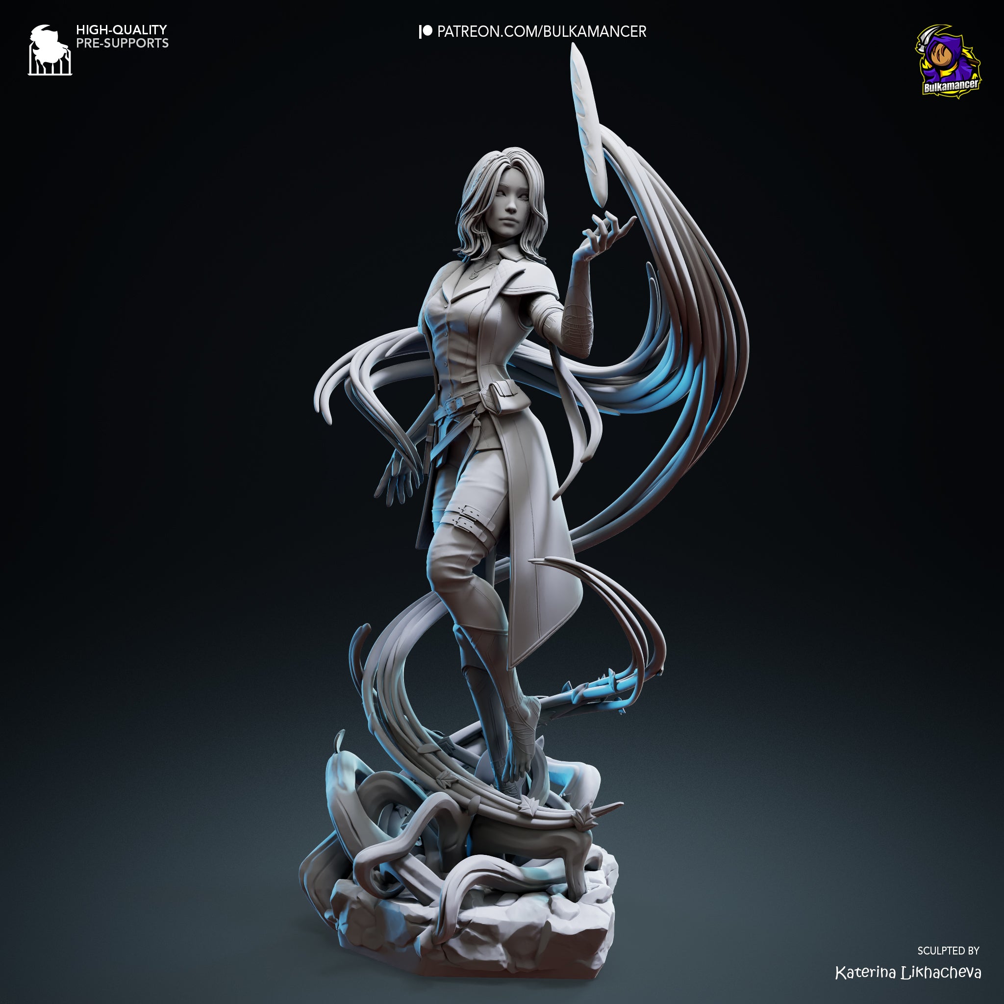 Elemental Mage | Hand-Painted 14K 3D Resin Figures | Garage Kit