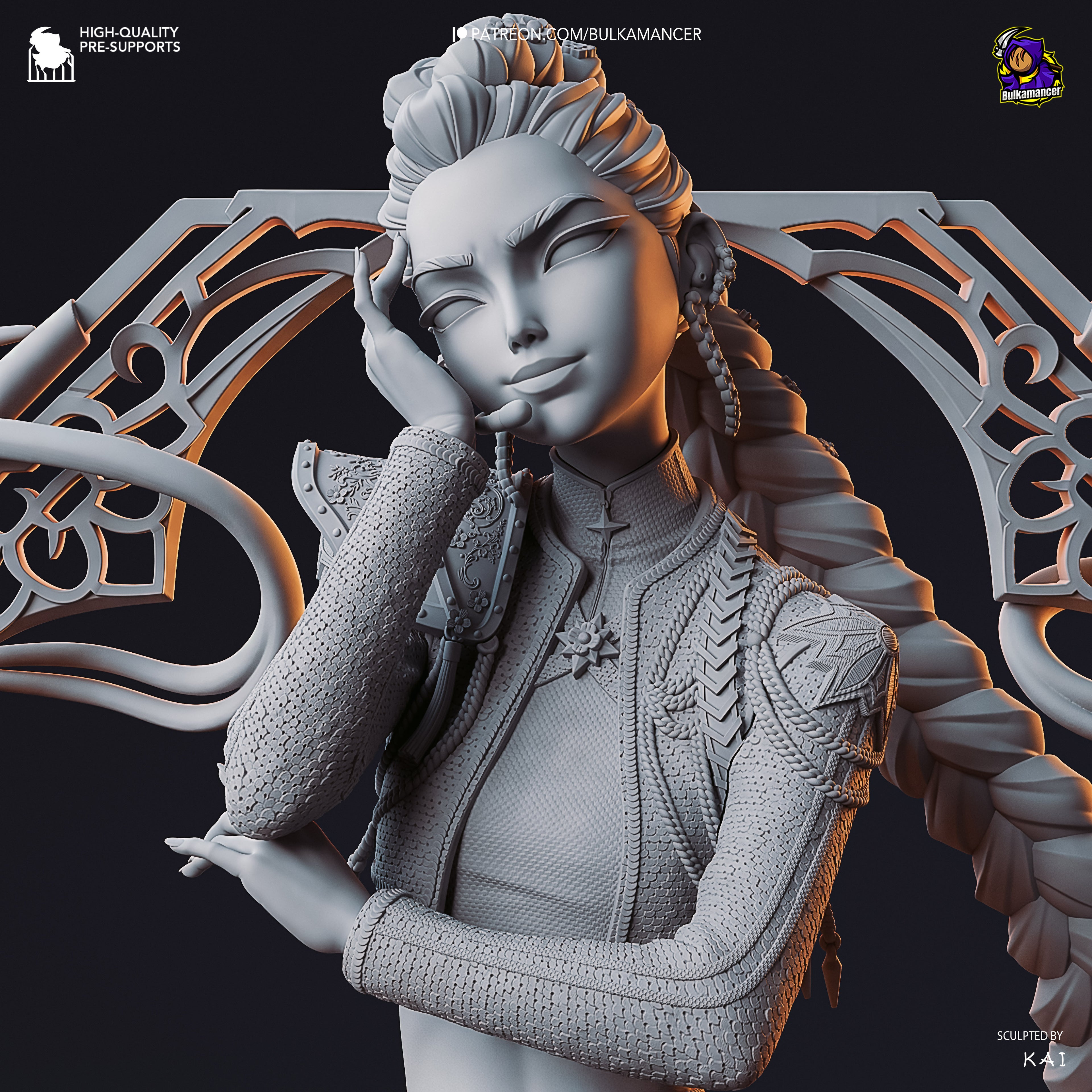 Half-Demon Singer | Hand-Painted 14K 3D Resin Figures | Garage Kit