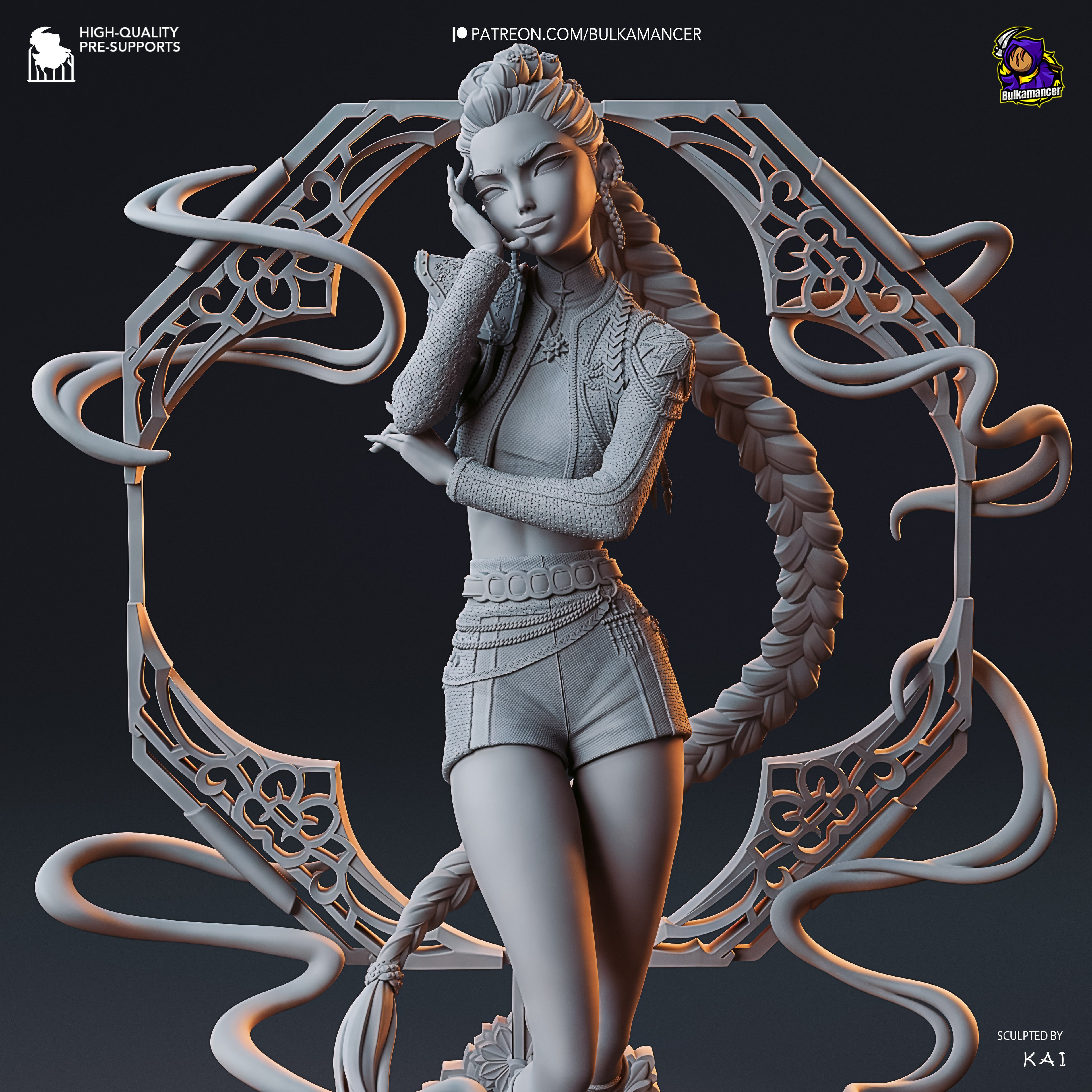 Half-Demon Singer | Hand-Painted 14K 3D Resin Figures | Garage Kit