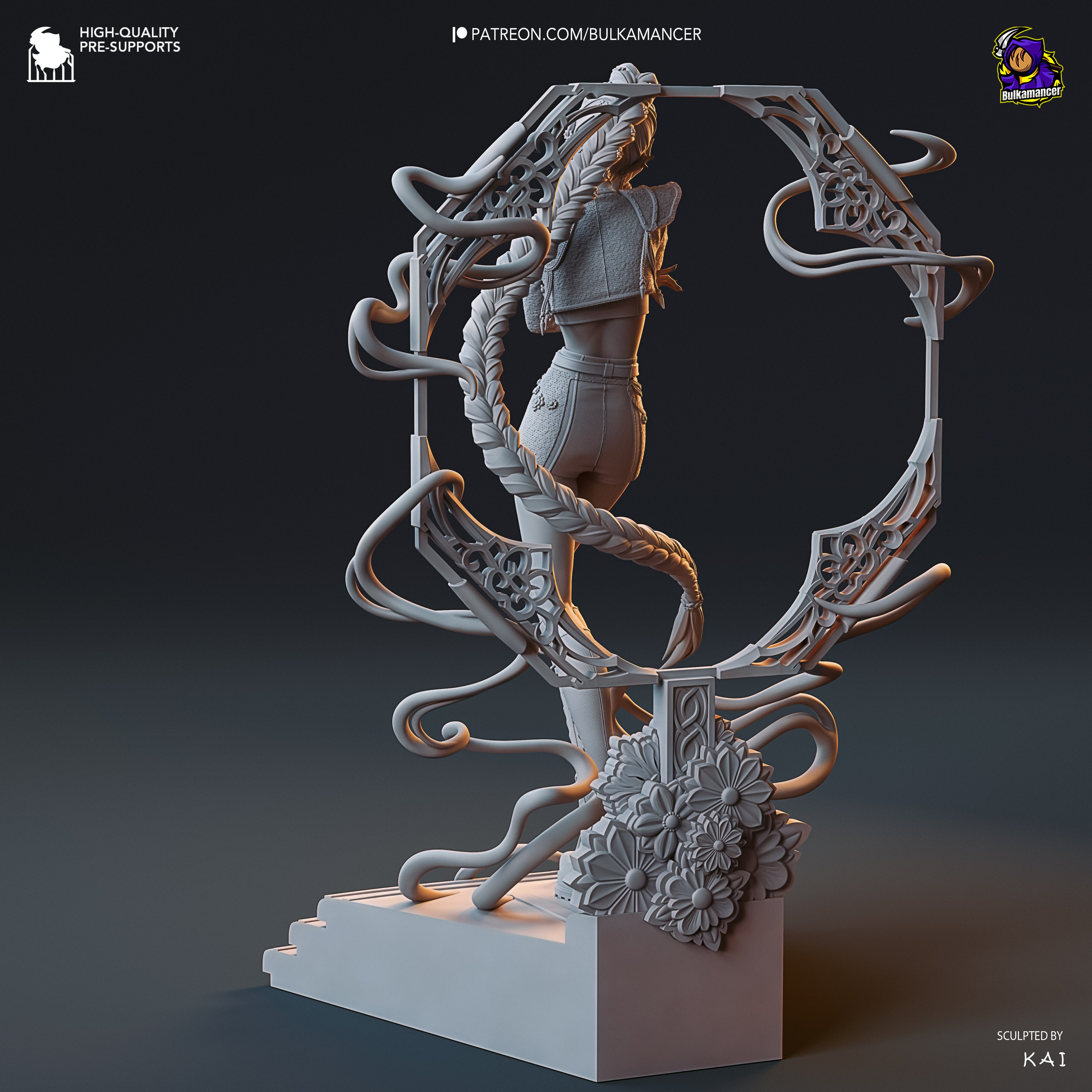 Half-Demon Singer | Hand-Painted 14K 3D Resin Figures | Garage Kit