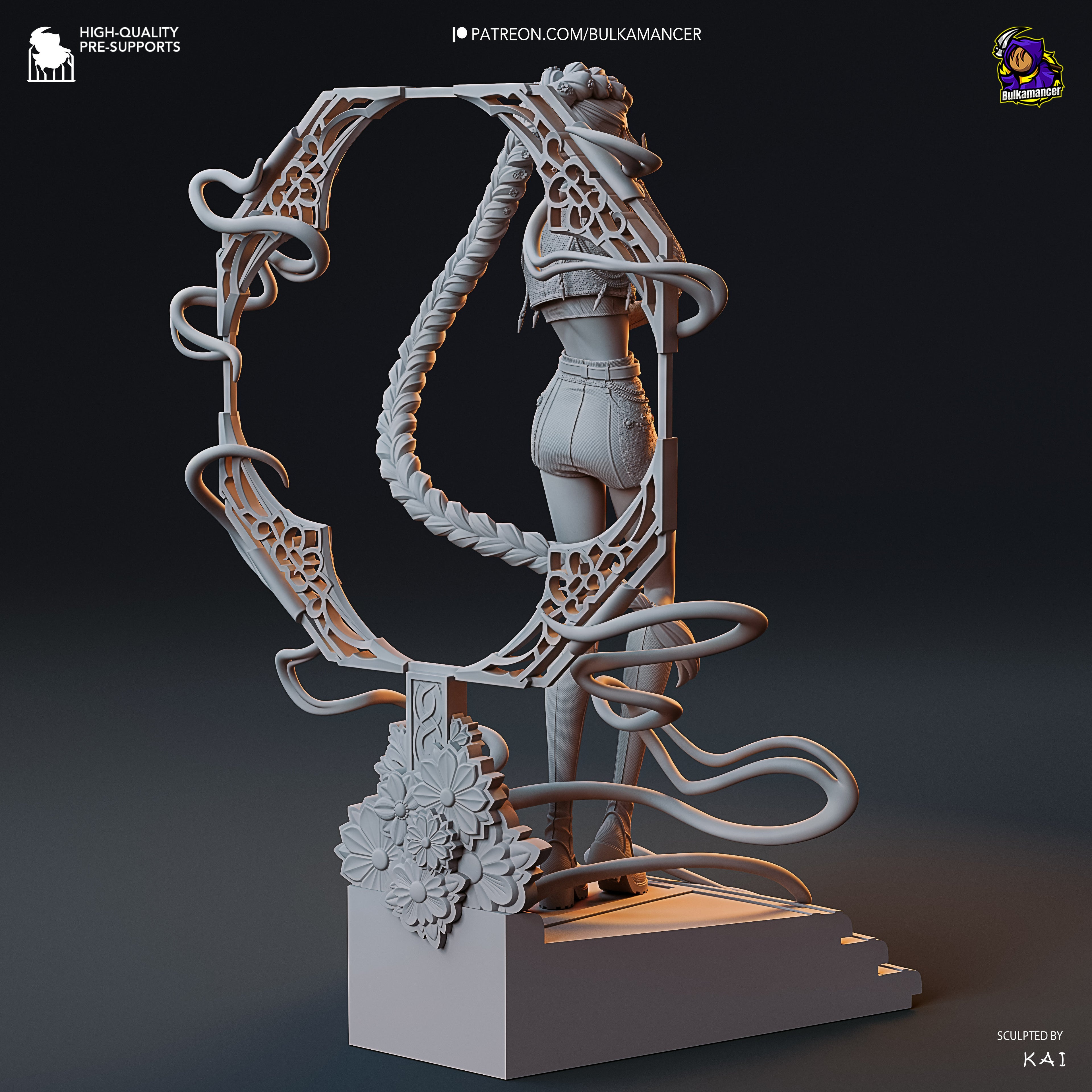 Half-Demon Singer | Hand-Painted 14K 3D Resin Figures | Garage Kit