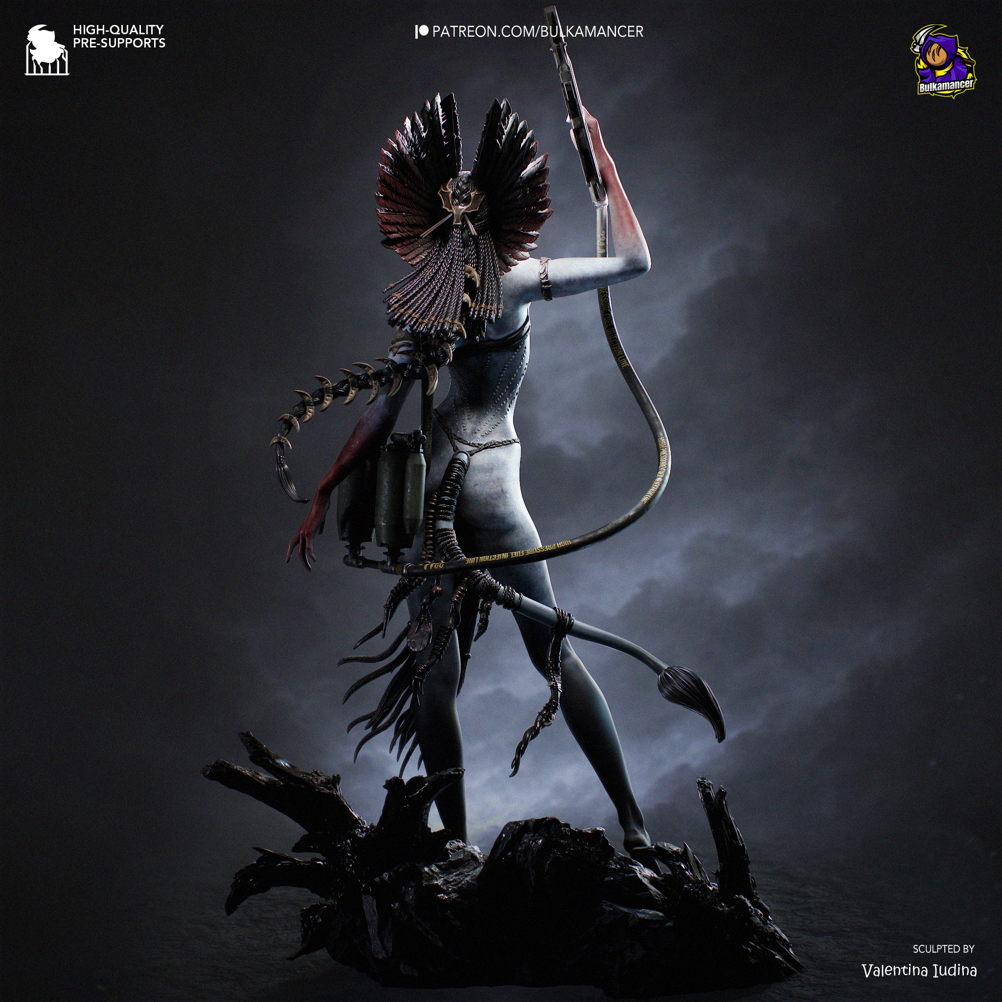 Queen of Flames | Hand-Painted 14K 3D Resin Figures | Garage Kit