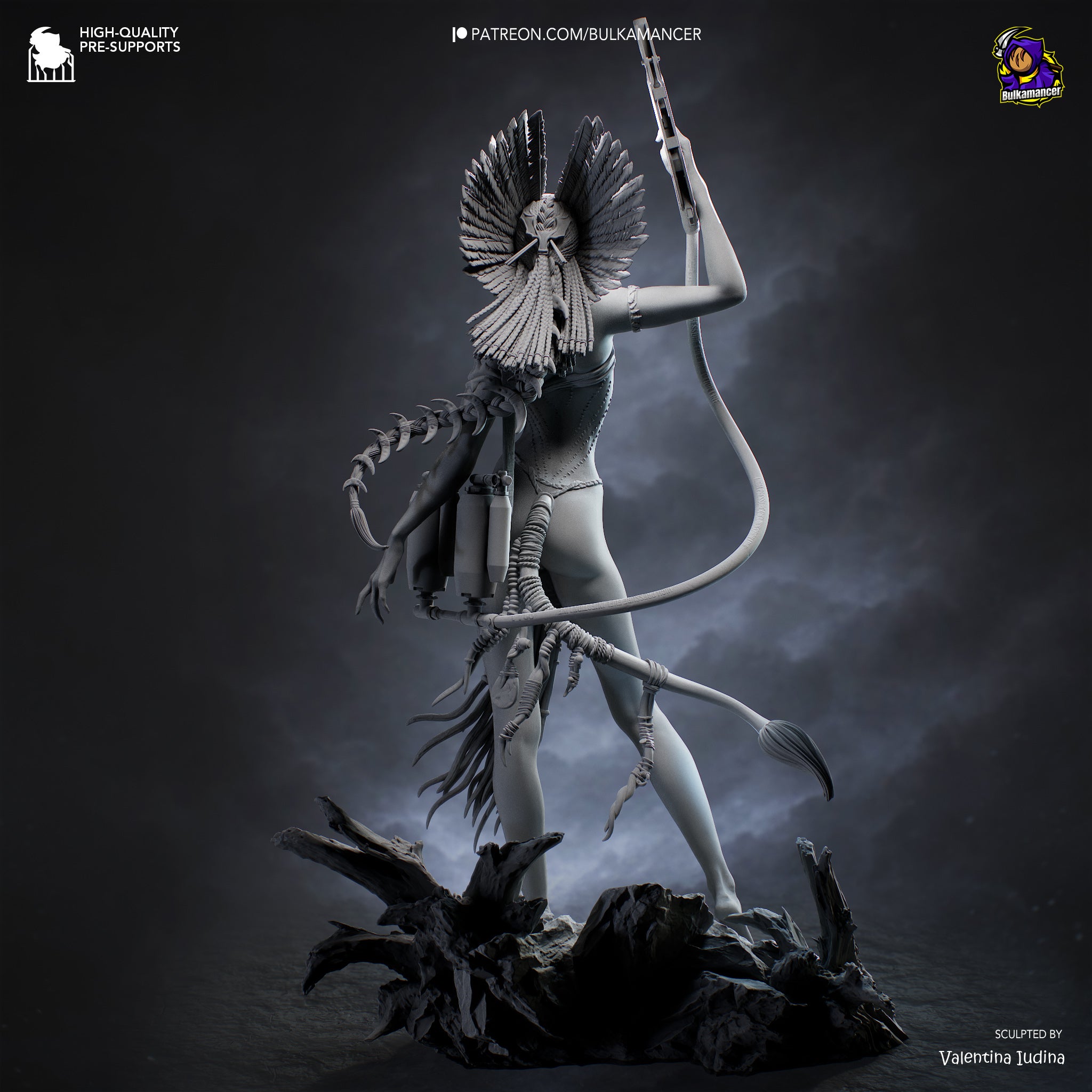 Queen of Flames | Hand-Painted 14K 3D Resin Figures | Garage Kit