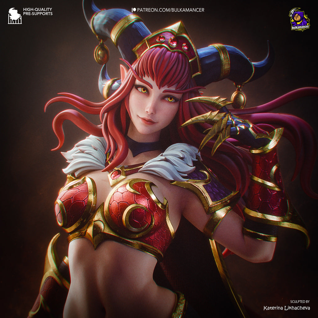 Alexstrasza – World of Warcraft resin collector statue portrait detail