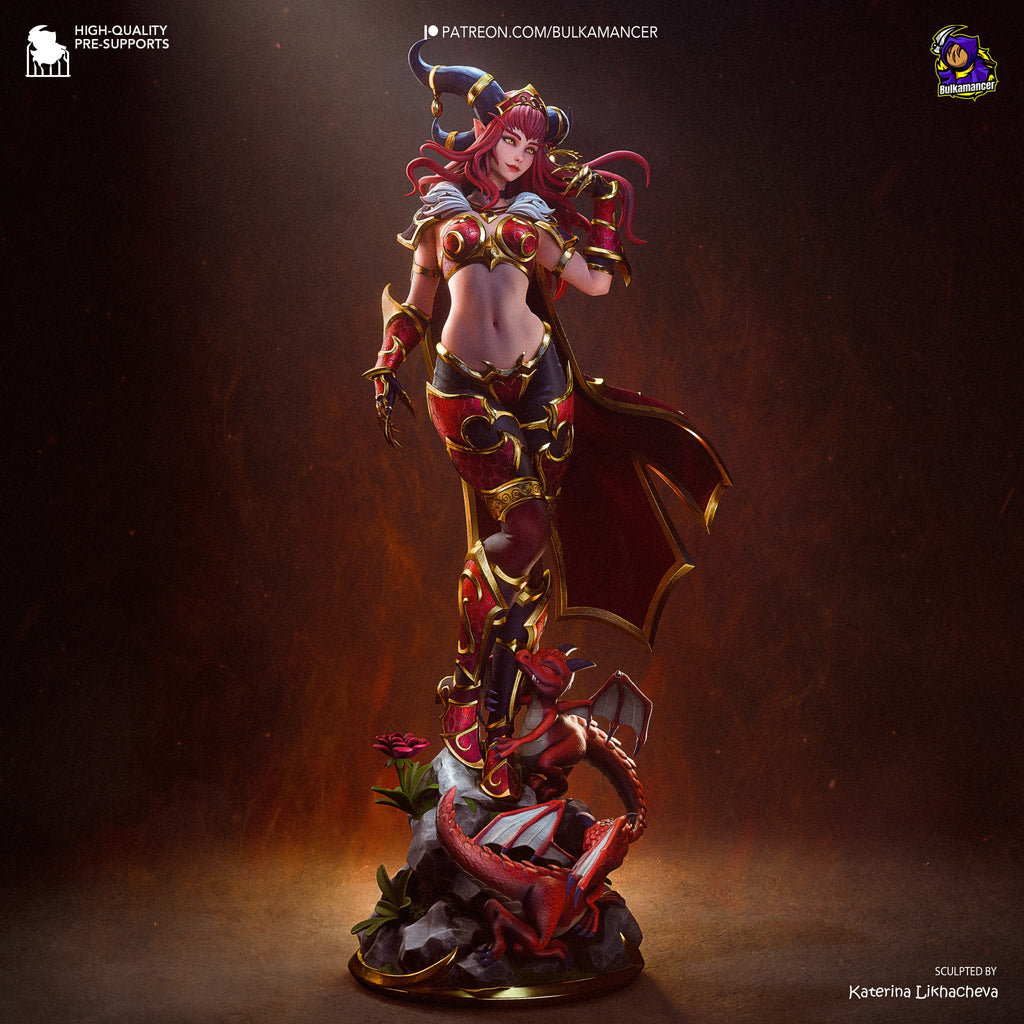 Alexstrasza – World of Warcraft resin collector statue front three-quarter view