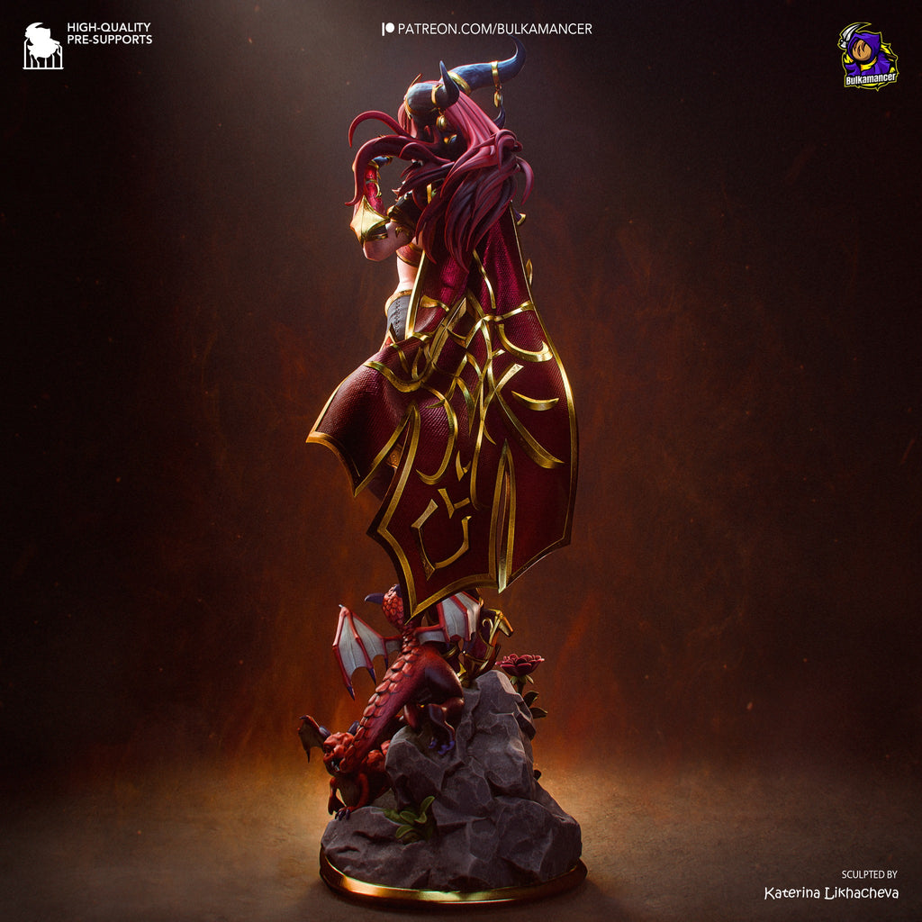 Alexstrasza – World of Warcraft resin collector statue rear view