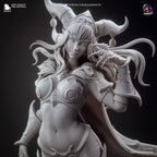 Alexstrasza – unpainted resin sculpt portrait detail