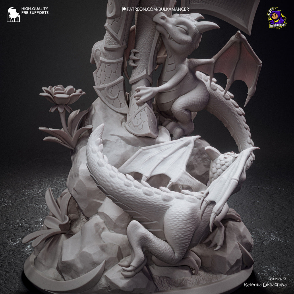 Alexstrasza – unpainted resin sculpt dragon base detail