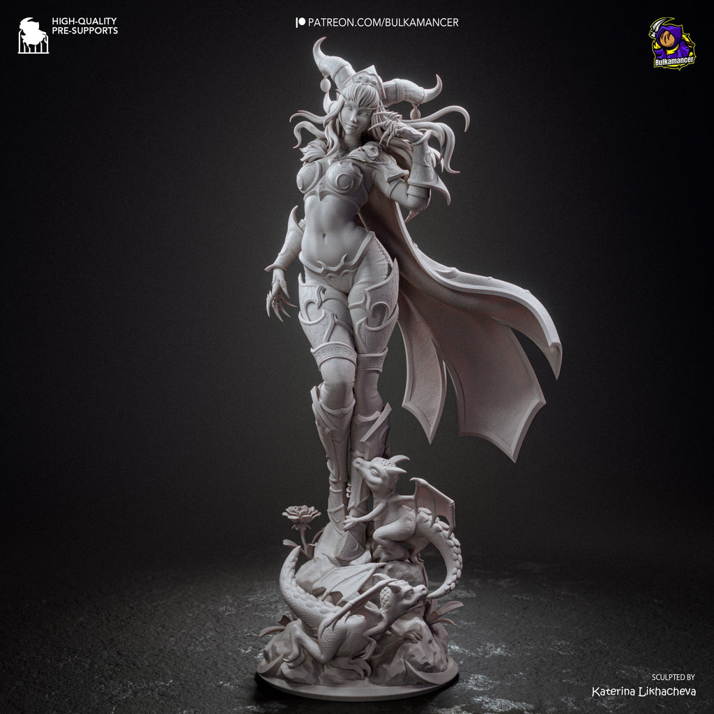 Alexstrasza – unpainted resin sculpt full front view