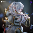 Frieren resin collector statue 3D render, close-up front view