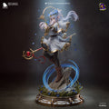 Frieren flower wreath resin collector statue 3D render, front view