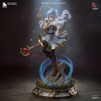 Frieren flower wreath resin collector statue 3D render, full view
