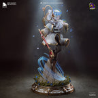 Frieren resin collector statue 3D render, three-quarter view