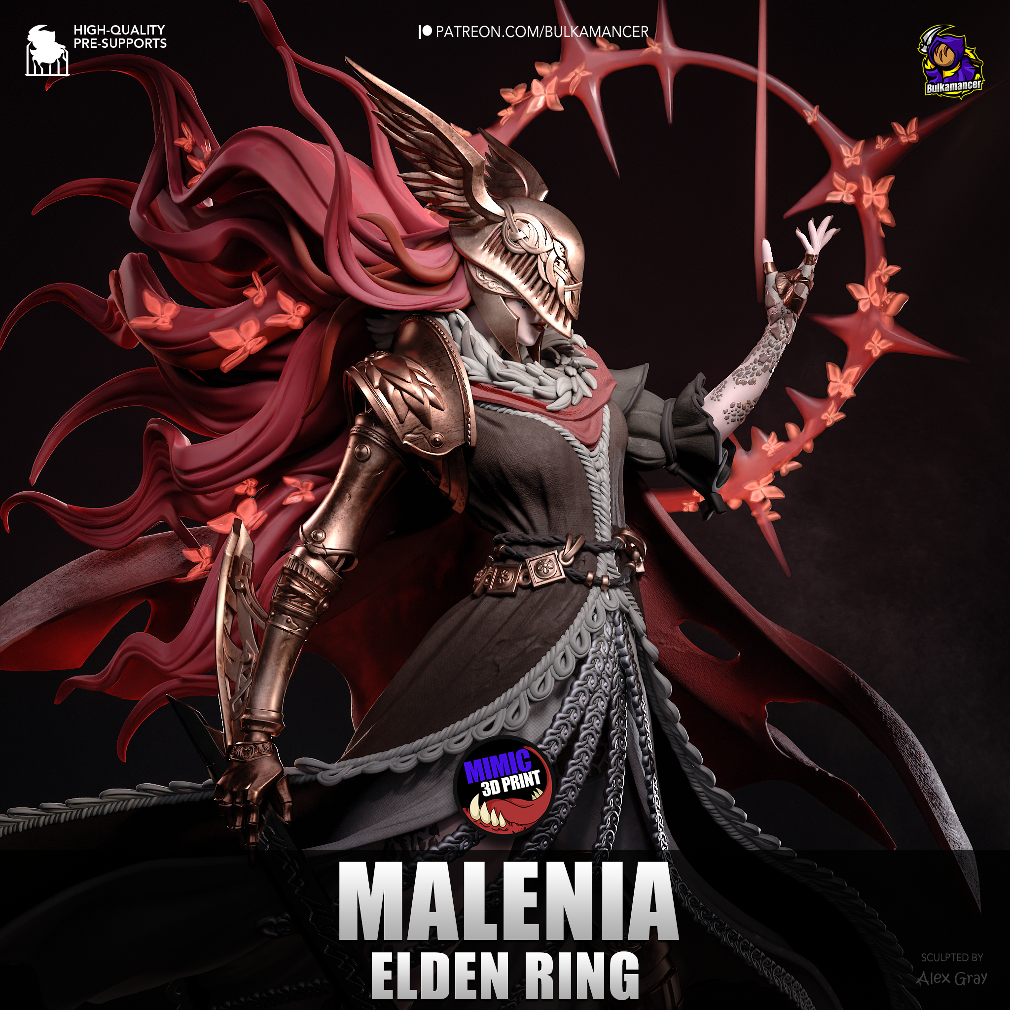The Blade of the Queen | Hand-Painted 14K 3D Resin Figures | Garage Kit