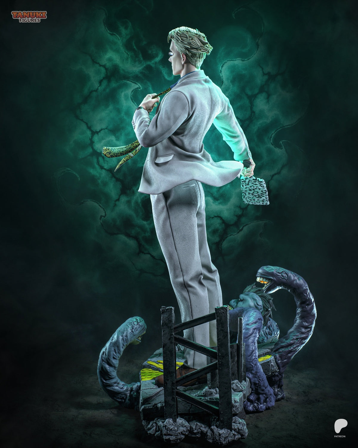 Kento Nanami Jujutsu Kaisen resin collector statue – rear three-quarter render