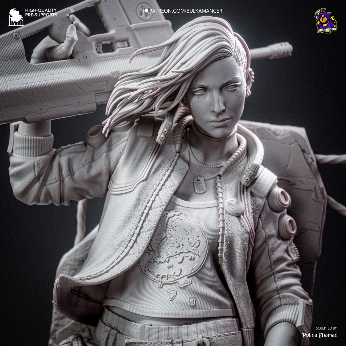 Valerie – resin collector statue unpainted sculpt detail 1