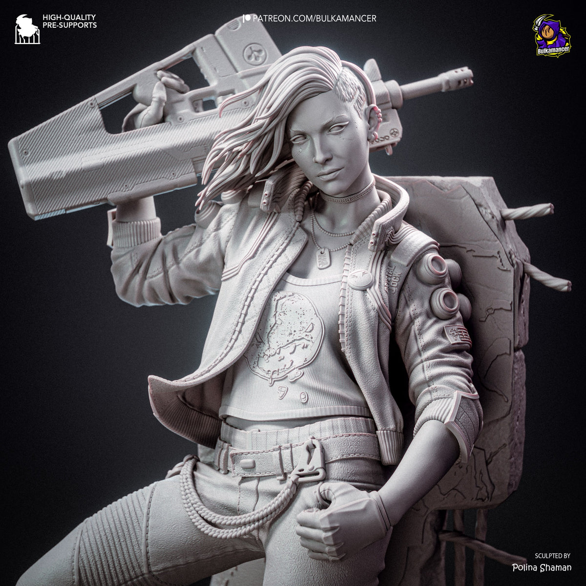 Valerie – resin collector statue unpainted sculpt detail 2