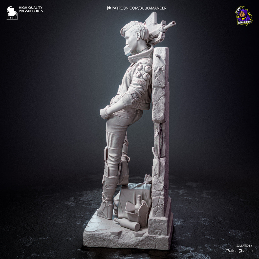Valerie – resin collector statue unpainted profile view